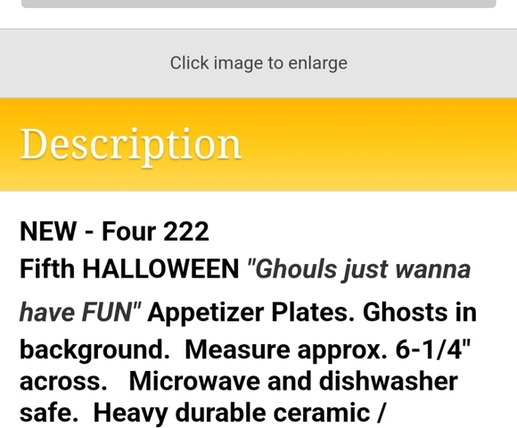 222 Fifth Ghouls just wanna have fun 4 Halloween Party plates VGUC - Picture 12 of 12